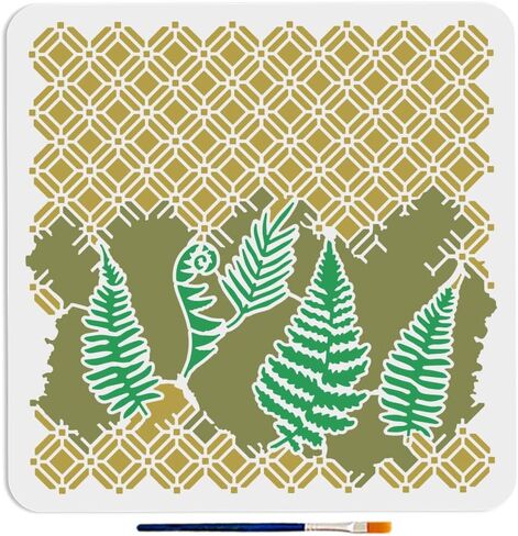 MAYJOYDIY Corner Flower Rose Stencil 11.8×11.8inch 3 Styles Vintage Rose and Vine Pattern Reusable Rose Flower Stencils for Painting with Paint Brush for Wood Canvas Wall Furniture in Saudi Arabia