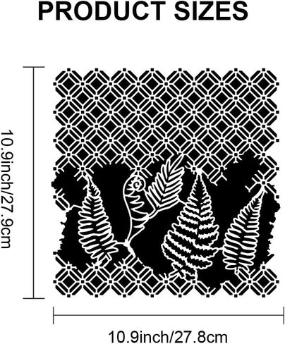 MAYJOYDIY Corner Flower Rose Stencil 11.8×11.8inch 3 Styles Vintage Rose and Vine Pattern Reusable Rose Flower Stencils for Painting with Paint Brush for Wood Canvas Wall Furniture in Saudi Arabia