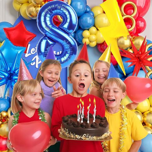 زخارف عيد ميلاد القنفذ الكرتون ، الأزرق 5 بالون رقم 40 بوصة ، الباليه البرق ، البالونات ذات اللون الأحمر الأزرق الأحمر 12 بوصة لحفل السيرك كرنفال كاريكاتوج ، زخارف عيد ميلاد خامسة للأولاد in Kuwait