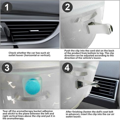 مقعد السيارة للدمى من 10 إلى 17 سم ، ملحق دمية لطيف مع وسادة فروي ناعمة ، مقطع تنفيس الهواء وقف سطح المكتب ، أريكة عرض للعمى وجامعي ، زخرفة السيارة الوظيفية (الوردي) in Kuwait