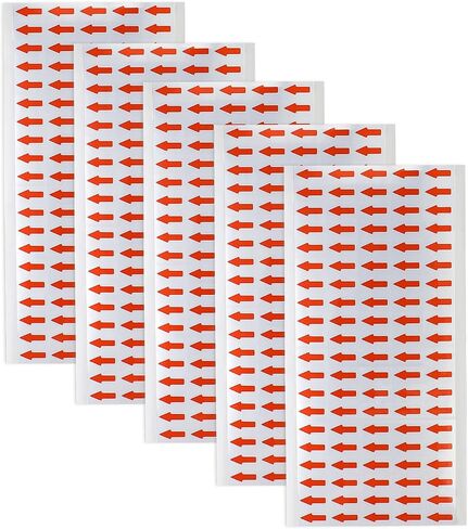 500 PCS ملصقات سهام صغيرة ملصقات السهم الأحمر تسميات 0.6 بوصة مستطيل صغير لاصق ذاتي الملصقات السهم الأحمر ملصقات ملصقات ملصق in Kuwait