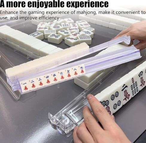 مجموعة من 4 Mahjong Tile Holder ، رفوف Mahjong الأكريليك مع دافعين 18 بوصة تأتي مع حقيبة التخزين ، ومقاومة التآكل المحسنة ، مناسبة للحفلات ، أعياد الميلاد ، عيد الشكر ، عيد الميلاد in Saudi Arabia