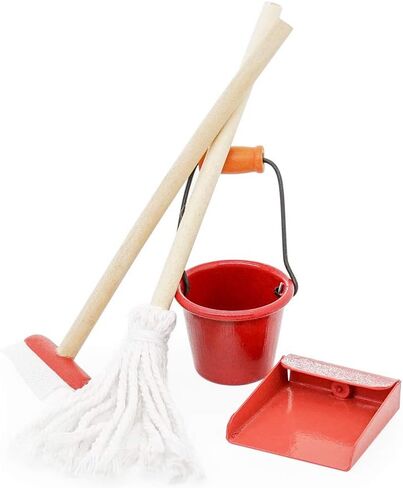 Odoria 1/12 Miniature MOP Ducket Cleaning Tools Dollhouse Accessories in Saudi Arabia