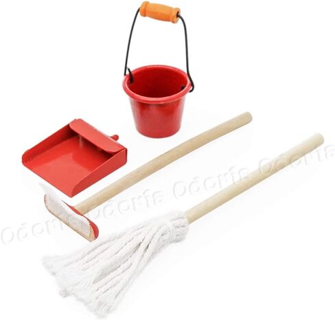 Odoria 1/12 Miniature MOP Ducket Cleaning Tools Dollhouse Accessories in Saudi Arabia