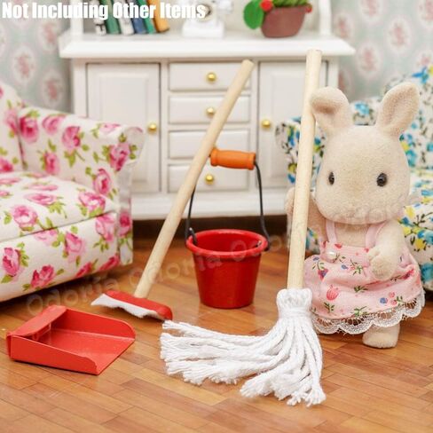 Odoria 1/12 Miniature MOP Ducket Cleaning Tools Dollhouse Accessories in Saudi Arabia