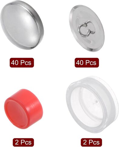Harfington 40 Sets Self Cover Button Button 23mm Aluminium Button مع 2 أدين in Saudi Arabia