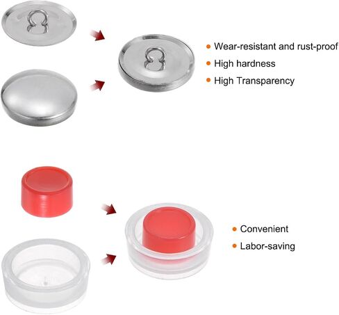Harfington 40 Sets Self Cover Button Button 23mm Aluminium Button مع 2 أدين in Saudi Arabia