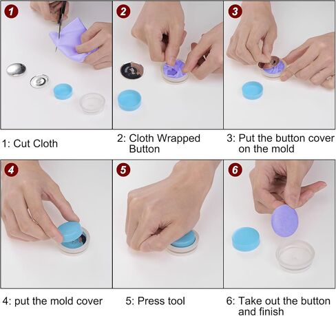 Harfington 40 Sets Self Cover Button Button 23mm Aluminium Button مع 2 أدين in Saudi Arabia