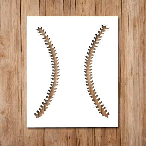 Baseball Threads Stencil - Baseball Stencil - Sports Sport Stencils for Painting on Wood, Glass, Wall, Rock, Walls, Glassware, Canvas (3x5) in Saudi Arabia