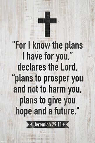 Laminated The Lord Has Plans For you Jeremiah 29 11 Bible Quote Spiritual Decor Motivational Poster Bible Verse Christian Wall Decor Inspirational Art Scripture Decor Poster Dry Erase Wall Art 16x24 in Saudi Arabia