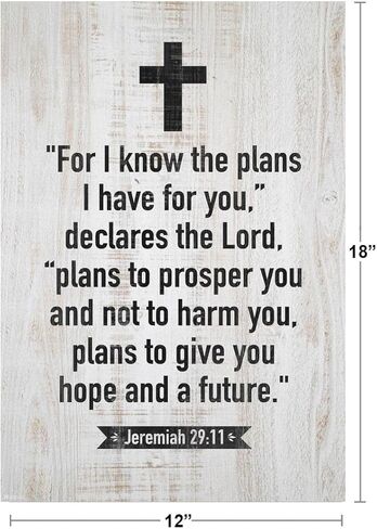 Laminated The Lord Has Plans For you Jeremiah 29 11 Bible Quote Spiritual Decor Motivational Poster Bible Verse Christian Wall Decor Inspirational Art Scripture Decor Poster Dry Erase Wall Art 16x24 in Saudi Arabia
