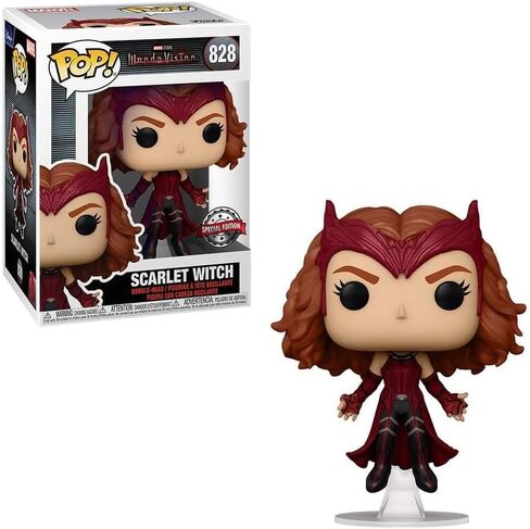 Marvel's Wandavision Scarlet Witch Flying Funko Pop! الفينيل مع بوب فونكو! Ecotek Box Protector in Saudi Arabia
