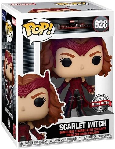 Marvel's Wandavision Scarlet Witch Flying Funko Pop! الفينيل مع بوب فونكو! Ecotek Box Protector in Saudi Arabia