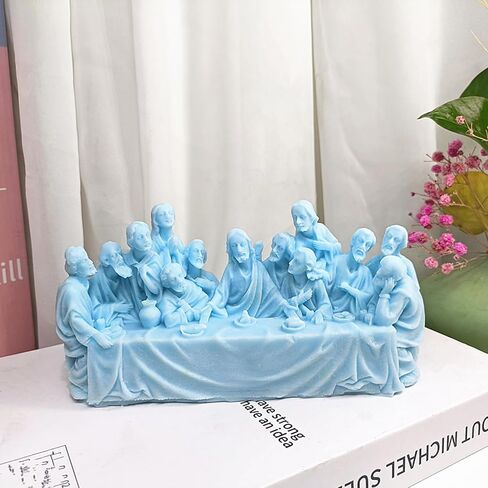 The Last Supper Candle Silicone Mold Handmade Wax Mould Resin Plaster Gypsum Mould DIY Gifts for Friends Family Members Table Decoration in Saudi Arabia
