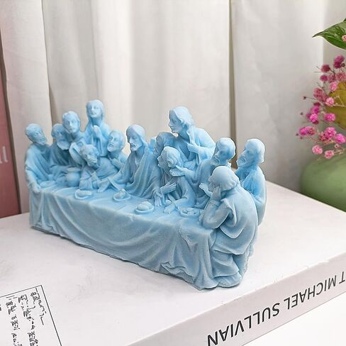 The Last Supper Candle Silicone Mold Handmade Wax Mould Resin Plaster Gypsum Mould DIY Gifts for Friends Family Members Table Decoration in Saudi Arabia