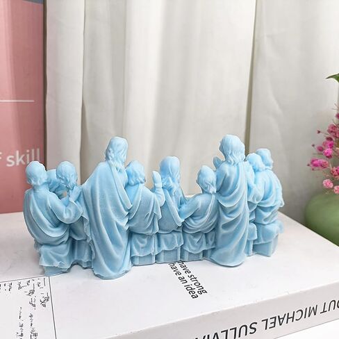 The Last Supper Candle Silicone Mold Handmade Wax Mould Resin Plaster Gypsum Mould DIY Gifts for Friends Family Members Table Decoration in Saudi Arabia