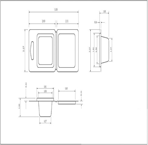 1 أوقية. Pet Plastic Cube Clamshell (100 pcs) مثالية لعينات من ذوبان الشمع أو الصابون الصغيرة. in Saudi Arabia