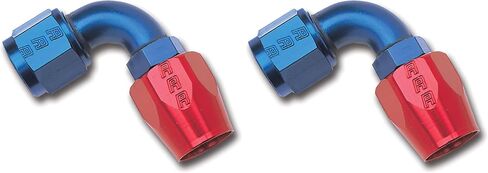 RUSSELL/EDEL 610180 Red/Blue Anodized Aluminum -10AN 90-Degree Hose End in Saudi Arabia