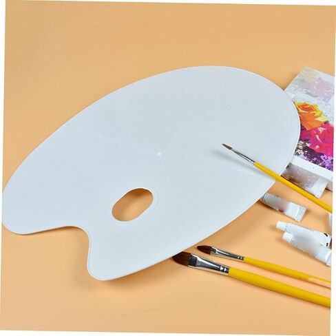 Homoyoyo 3pcs Mixing Tray Paint Palette for Watercolor Oil Gouache for Artists Boys and Girls Crafts Oval Shape in Saudi Arabia