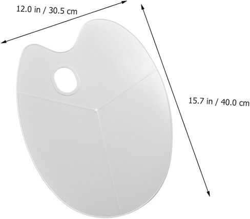 Homoyoyo 3pcs Mixing Tray Paint Palette for Watercolor Oil Gouache for Artists Boys and Girls Crafts Oval Shape in Saudi Arabia