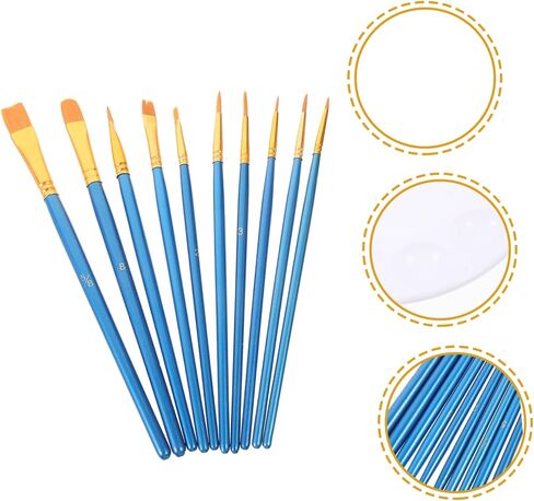 Angoily 1set Watercolor Mixing Trays and Brushes Multi-Functional Pigment Plates for Artists Beginners and Crafts Brushes Trays Easy to Clean and Design in Saudi Arabia