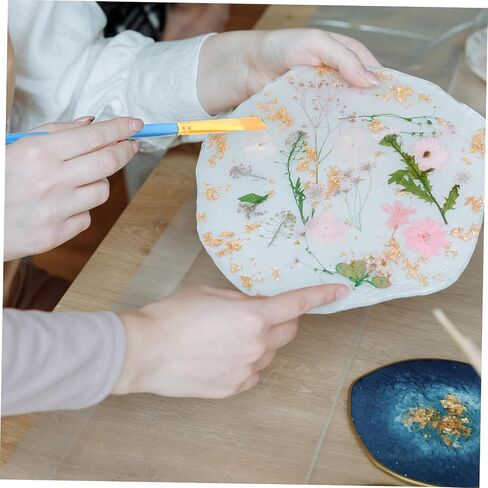 Angoily 1set Watercolor Mixing Trays and Brushes Multi-Functional Pigment Plates for Artists Beginners and Crafts Brushes Trays Easy to Clean and Design in Saudi Arabia