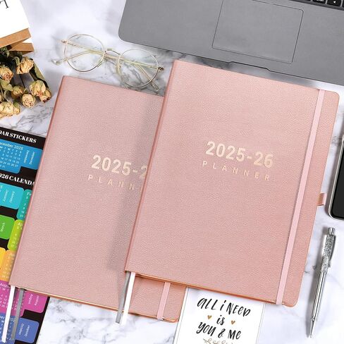 2025-2026 Planner - يوليو 2025 - يونيو 2026 ، مخطط 2025-2026 يوميًا وشهريًا ، 8.5 "× 11" ، حامل القلم ، ملصقات تقويمية ، جيب ، 25 صفحة ملاحظات ، غطاء جلدي مزيف ، ورق مميز A4 in Kuwait