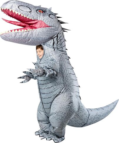 Rubies Fun Inflatable Indominus Rex Kids Inflatable Costume with Battery Powered Fan, One Size in Saudi Arabia