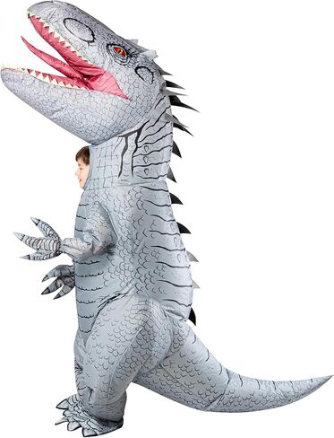 Rubies Fun Inflatable Indominus Rex Kids Inflatable Costume with Battery Powered Fan, One Size in Saudi Arabia