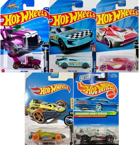 Hot Wheels Treasure Hunt 5-Pack, Lot of 5 Random/Assorted/Mystery Treasure Hunt Vehicles, 1:64 Scale Diecast (No Duplicates) in Saudi Arabia
