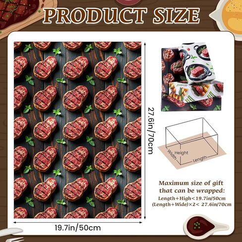 Pineraap 12 Sheets ورقة تغليف الكلب الساخن ، غلاف مضحكة غلاف غذاء ، غذاء ، ورق التعبئة لعيد الميلاد عطلة عيد الميلاد دش ، 20 × 28 بوصة in Saudi Arabia