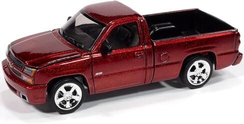 2005 SS Custom Pickup Truck Candy Apple Red Muscle Trucks Series 1/64 Diecast Model Car بواسطة Auto World 64502-AWSP190B in Kuwait