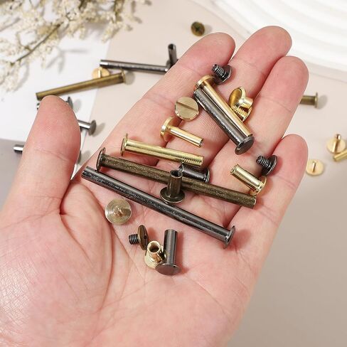 UXCELL 40 SETS Chicago SCRET RIVETS M5X6MM Metal Phillips Post Pain مسامير مسامير مسامير مسامير لداي لجلات حزام جلدية DIY ، in Saudi Arabia