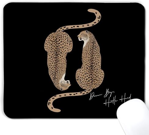 Trendy Retro Lucky 8 Ball Mouse Pad, Preppy Leopard Cheetah Mouse Pads Mousepad for Desk Home Office Dorm Computers Laptop, Preppy Girly Office Supplies Desk Accessories, 7.9x7.9 Inch in Kuwait