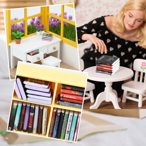 200 PCS MINI Books Book Miniatures مجموعة القلق الكتب الكتب الصغيرة لإكسسوارات ديكور DOLLHOUS in Saudi Arabia