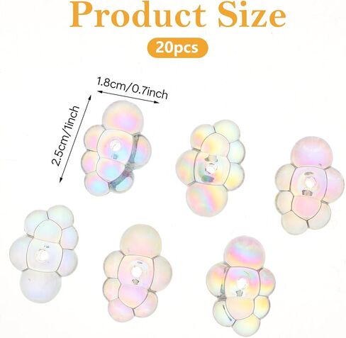 Giantree 20 Pack Bubble Clusters, 1:6 Scale Miniature Dollhouse Bubbles for Miniature Dollhouse Bath Tub Model, Zen Garden or Fairy Beach for Jewelry Crafts in Saudi Arabia