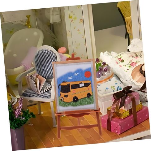 مشهد الفصول الدراسية المصغرة 1 مجموعة Mini House Kit ألعاب السبورة للبنين والبنات ديي ديني مصغرة in Kuwait