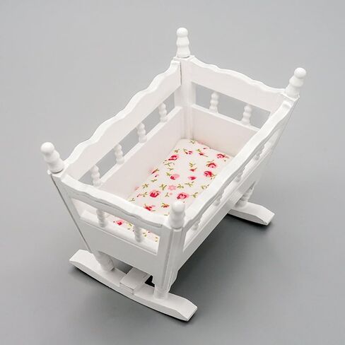 Odoria 1/12 Miniature Baby Cradle Dollhouse Excessories in Saudi Arabia