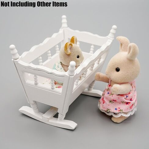 Odoria 1/12 Miniature Baby Cradle Dollhouse Excessories in Saudi Arabia