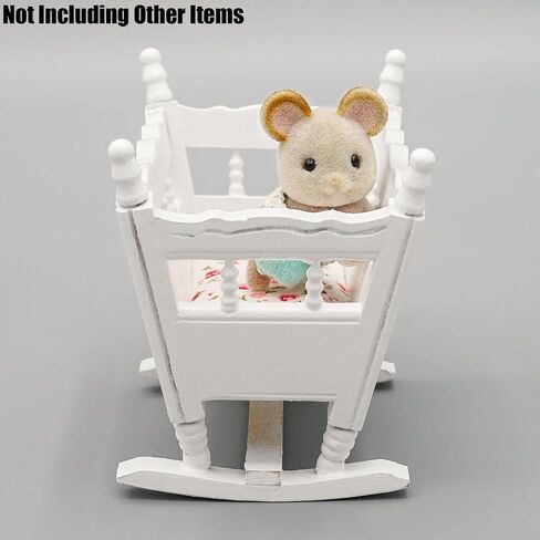 Odoria 1/12 Miniature Baby Cradle Dollhouse Excessories in Saudi Arabia