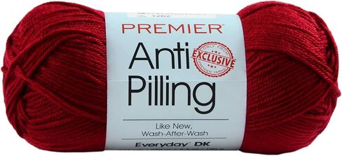 Premier Yarns Anti-Pilling Everyday DK Yarn, Made of Anti-Pilling Acrylic, Ideal Yarn for Crocheting and Knitting, Machine Washable, Lightweight Yarn, Cherry, 3.5 oz, 273 Yards in Saudi Arabia
