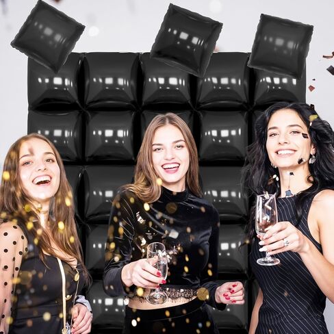 جدار بالون أرجوانية وخلايا مربعة معدنية ، 19 بوصة ، 19 بوصة من جانب البالونات مربعة على الوجهين ، طقم قوس النفق للبكالوريوس ، زفاف ، عيد ميلاد للبنات ، زخارف حفل الذكرى السنوية in Kuwait