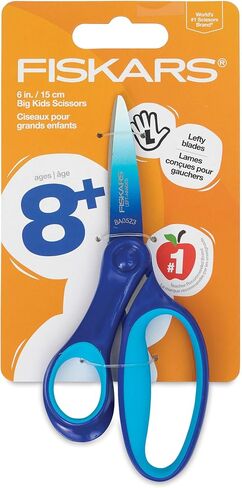 Fiskars® مقص كبير للأطفال متدرج لليد اليسرى، أزرق (6 بوصات) in Kuwait
