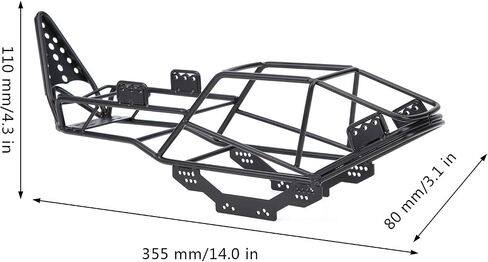 plplaaoo Metal RC Car Roll Cage – Full Tube Frame Body Chassis for Axial SCX10 | Compatible with 1/10 Scale RC Crawler Truck Parts, Durable Steel Upgrade with Increased Grip in Saudi Arabia