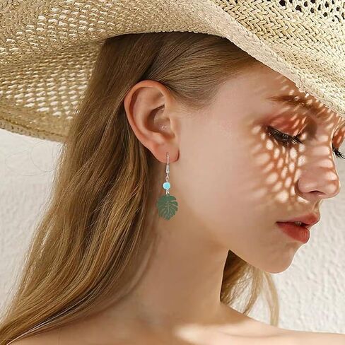 DICOSMETIC 60pcs Mixed Color Tropical Leaf Charms, 3 Colors, 20pcs/Color, 17x21mm, 1.6mm Hole, Alloy, Unisex, Boho-Tropical, Jewelry Making Charm in Saudi Arabia