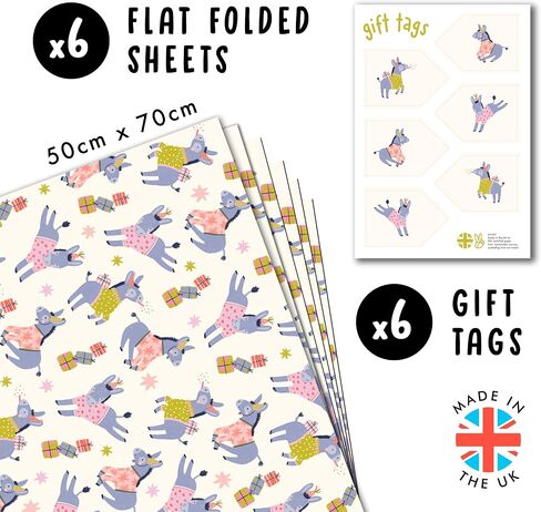 CENTRAL 23 Donkey Birthday Wrapping Paper For Men Women - 6 Sheet Of Beige Gift Wrap - Donkey Party - Friends Wrapping Paper Funny - Comes With Stickers in Saudi Arabia