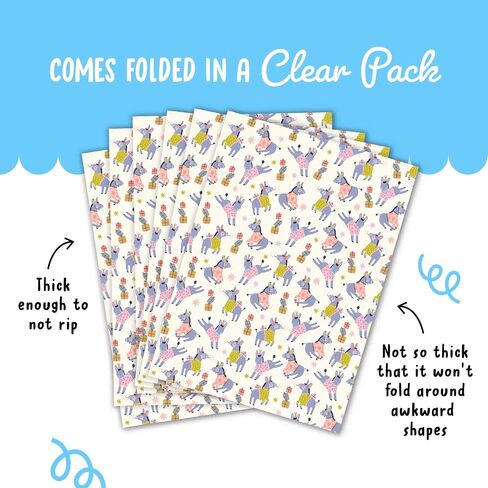 CENTRAL 23 Donkey Birthday Wrapping Paper For Men Women - 6 Sheet Of Beige Gift Wrap - Donkey Party - Friends Wrapping Paper Funny - Comes With Stickers in Saudi Arabia