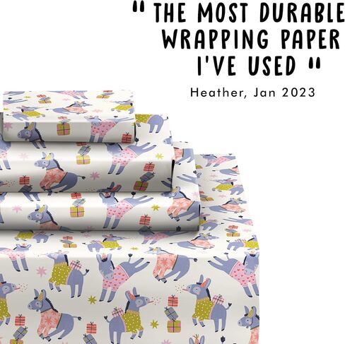 CENTRAL 23 Donkey Birthday Wrapping Paper For Men Women - 6 Sheet Of Beige Gift Wrap - Donkey Party - Friends Wrapping Paper Funny - Comes With Stickers in Saudi Arabia