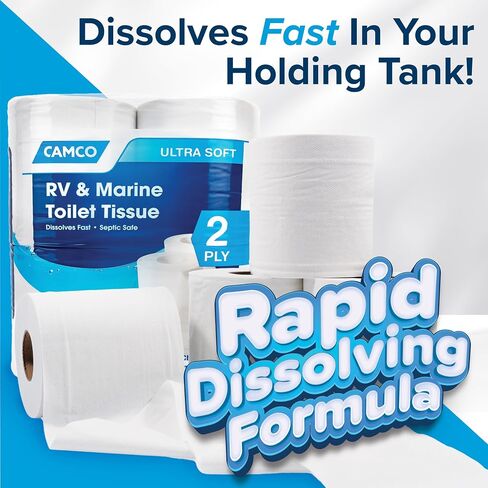 Camco RV Bathroom Toilet Tissue (16 rolls) and TastePURE Camper/RV Water Filter & Hose Protector in Saudi Arabia