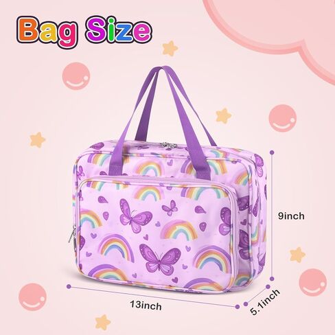 Doll Carrying Case Accessory Organizer Storage, Case to Hold Dolls and Clothes, Much Pocket for Doll’s Clothes, Accessories, Fits 6 Dolls & Accessories, Secure Straps Protect Dolls - Pink in Kuwait